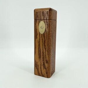 Vintage Hinged Solid Wood Fireplace Match Stick Box | Incense Holder | 12.5” H